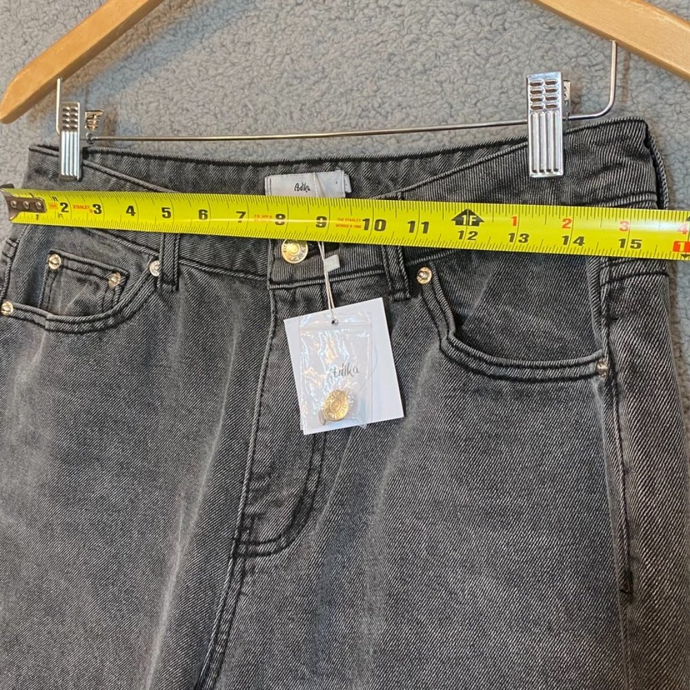 Adika Davis Straight Jeans Black Wash Large NEW Y2K - Picture 10 of 15